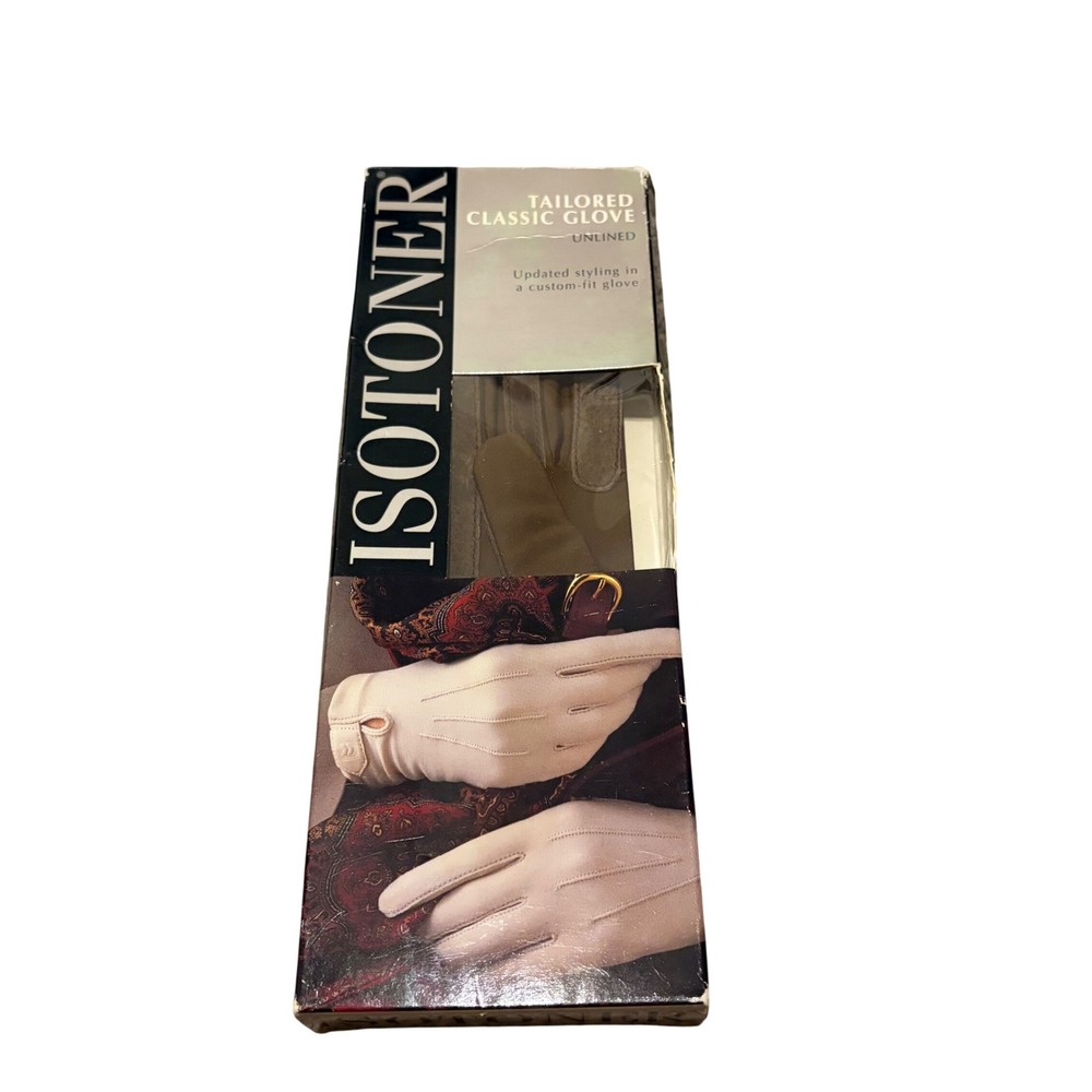 Isotoner Tailored Classic Gloves Chestnut Brown Unlined Spandex One Size 25631